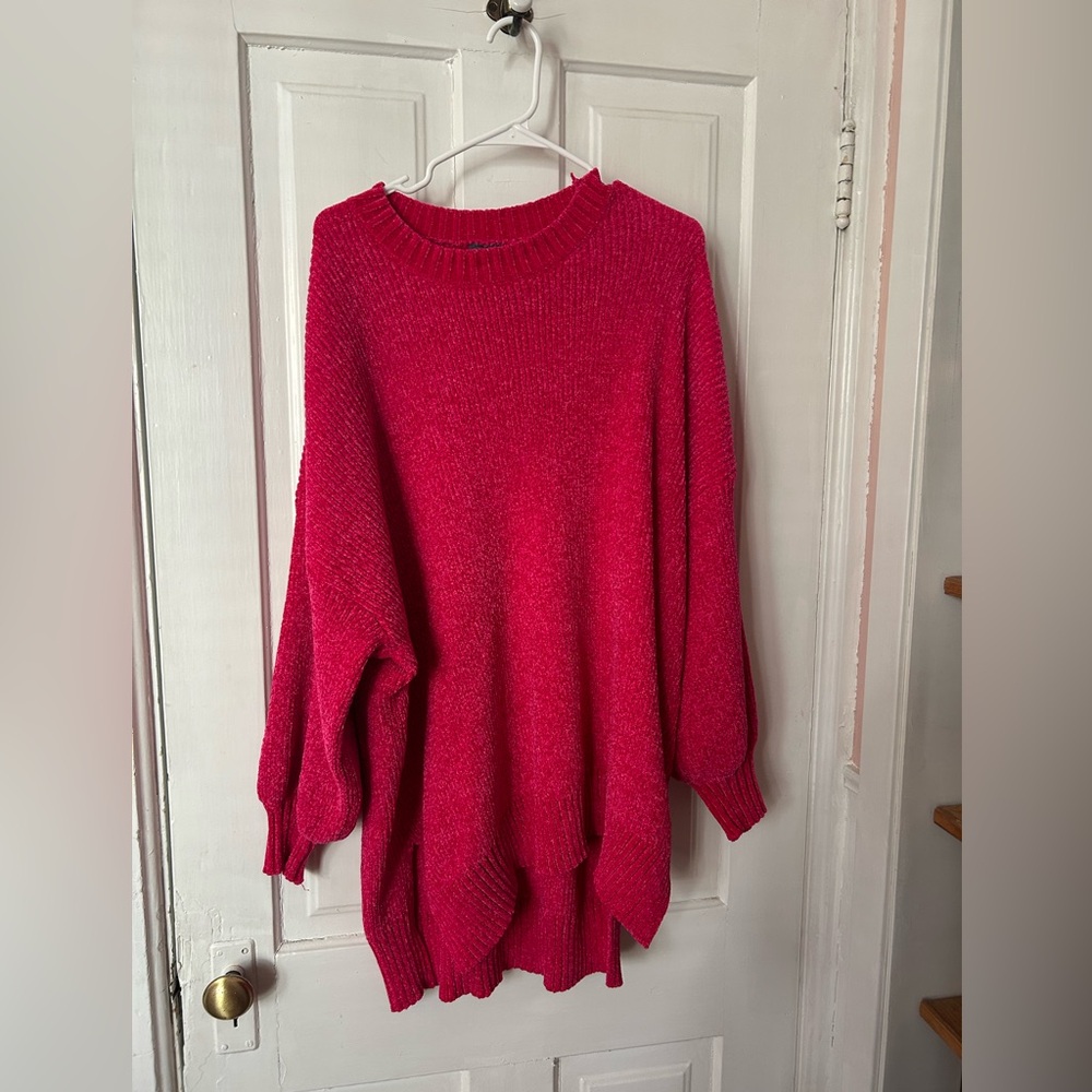 Arula Fuschia pink chenille sweater/tunic